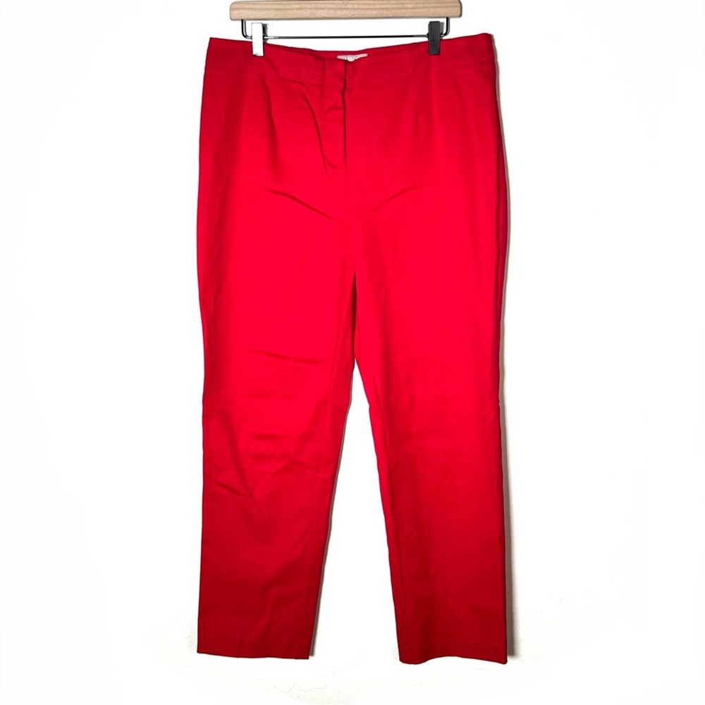Chico’s 2 fabulously slimming red straight leg casual pants size 12 B144